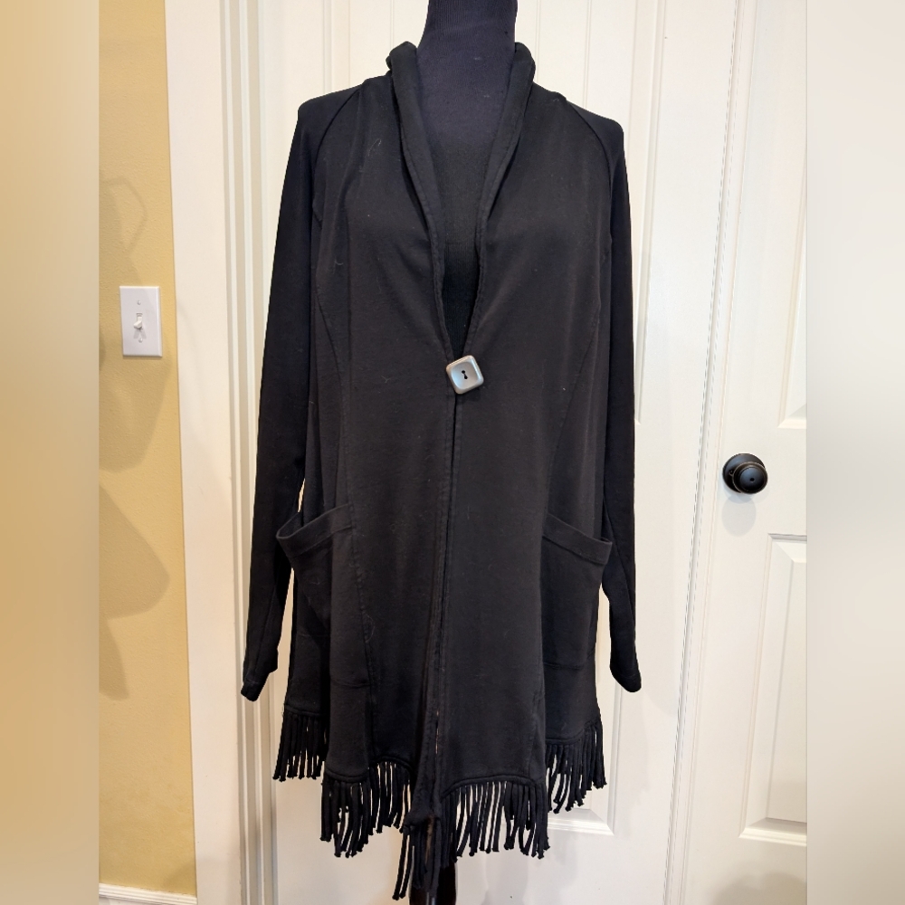 Barbara Lesser Fringe Cardigan
